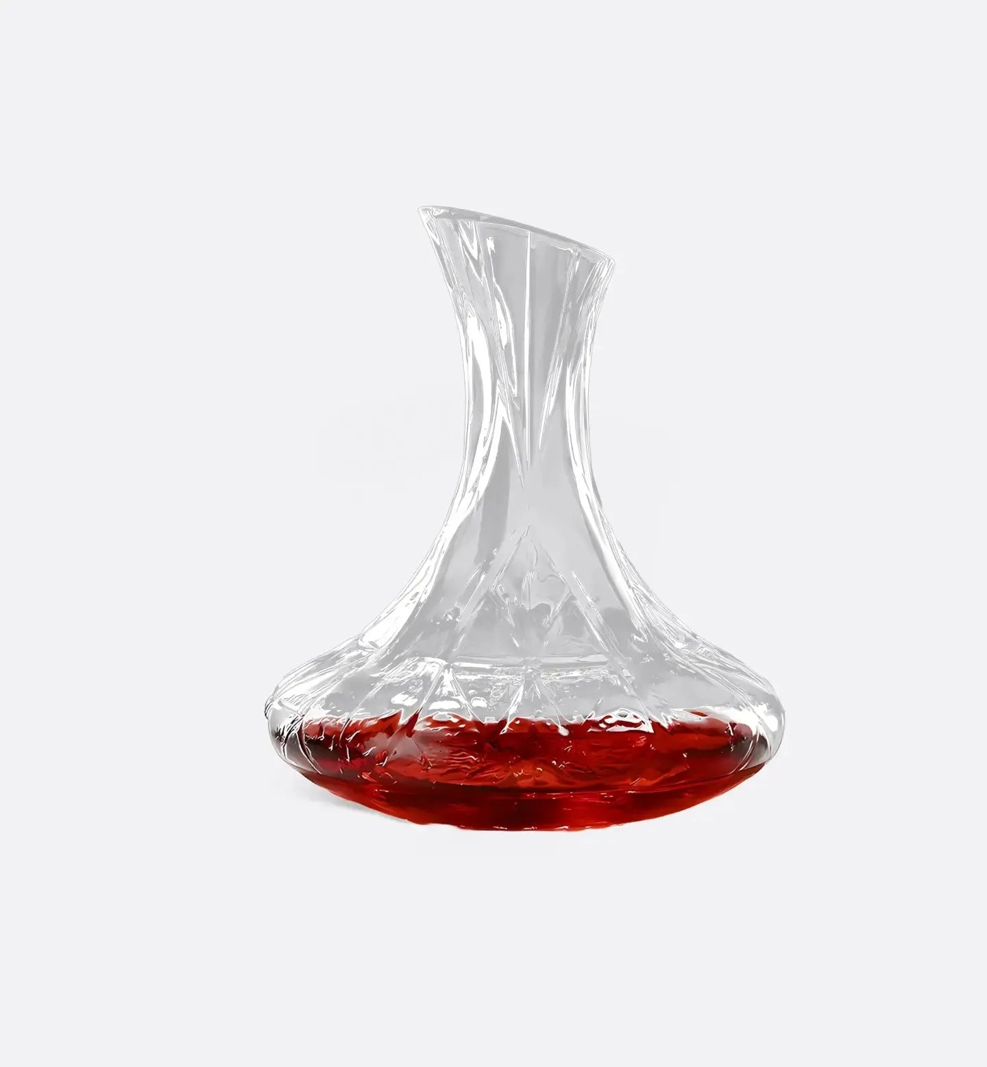Carafe à vin Néora 1,8L en verre soufflé sans plomb, au design escargot élégant. Aère le vin en douceur et sublime chaque dégustation.