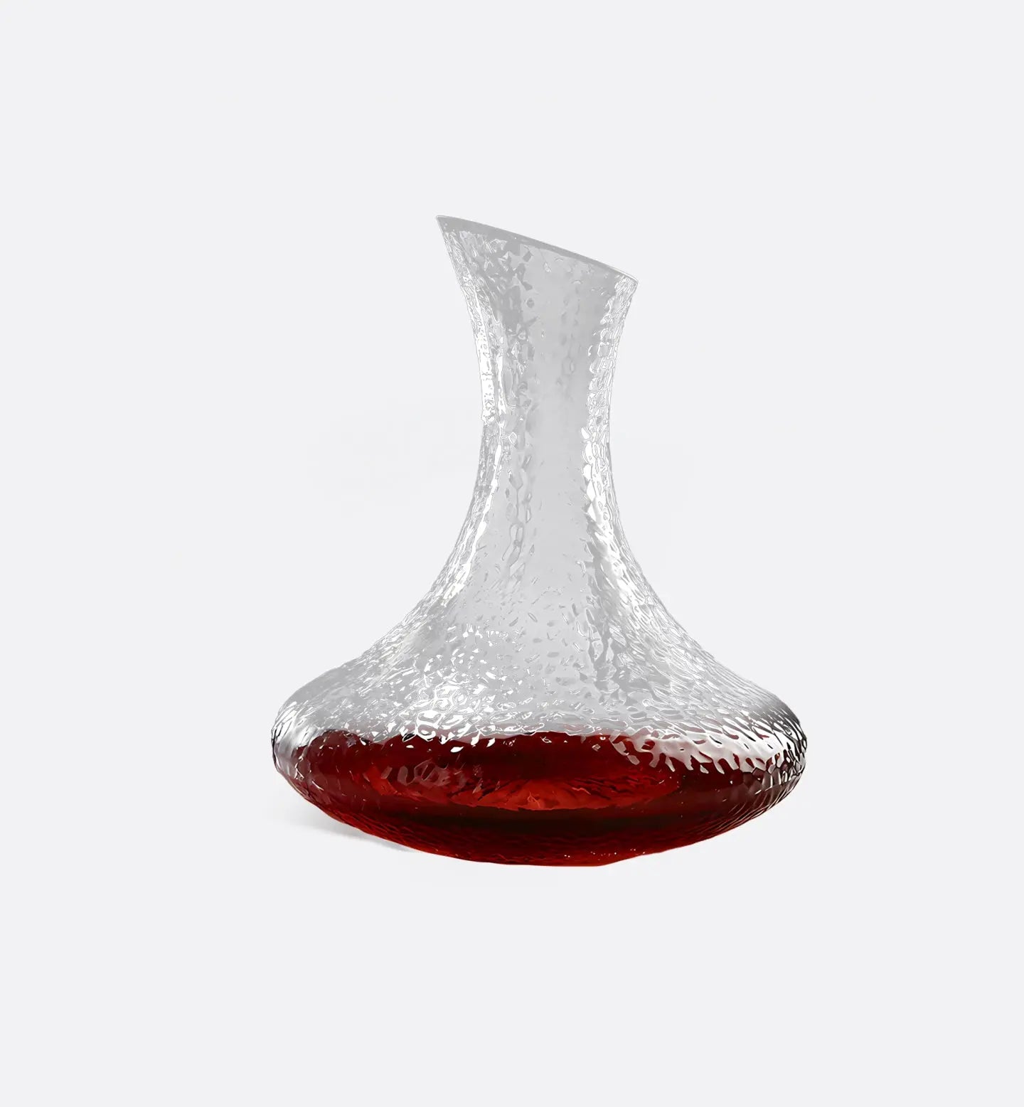 Carafe à vin 1,8L avec motif en micro-points texturés façon impacts, design élégant et granuleux pour une aération optimale et un service raffiné.