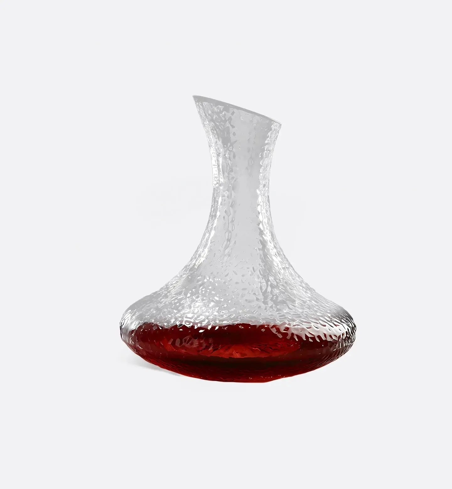 Carafe à vin 1,8L avec motif en micro-points texturés façon impacts, design élégant et granuleux pour une aération optimale et un service raffiné.