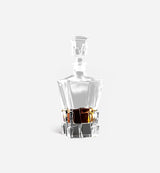 Carafe à whisky en cristal Monolithe 870 ml, vue de face sur fond blanc
