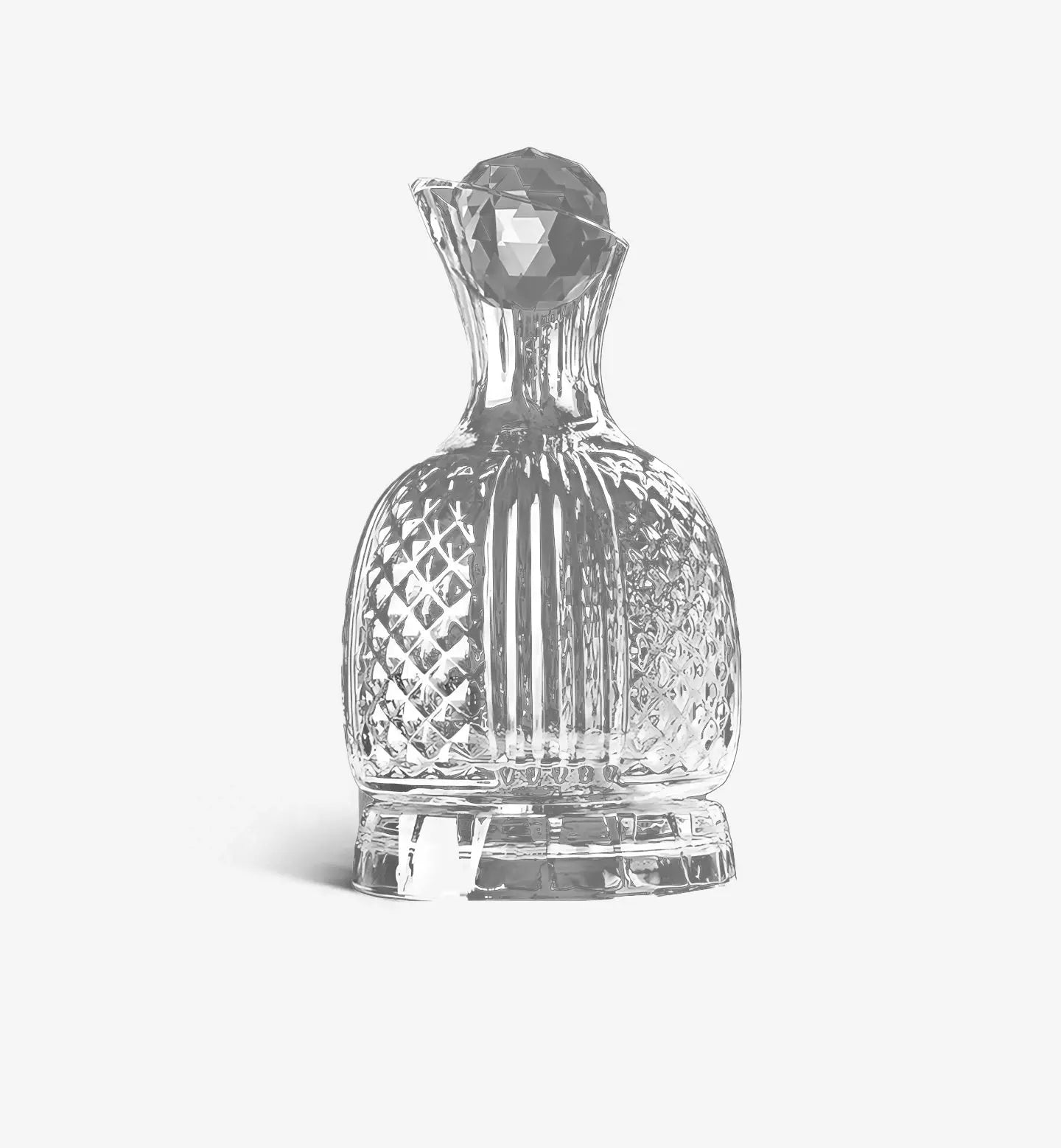 Carafe à whisky Solstice II 1,5 L, design sculptural sans ornements dorés. Rotation 360° pour une expérience élégante et moderne.