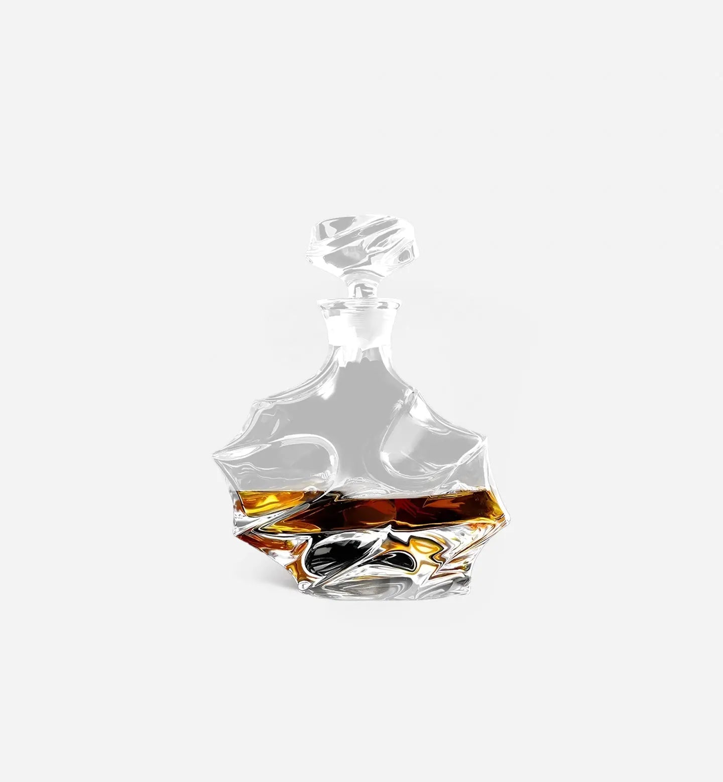 Carafe en cristal Timeless, 800 ml. Design abstrait et raffiné, parfait pour sublimer vos spiritueux et apporter une touche d’élégance moderne.