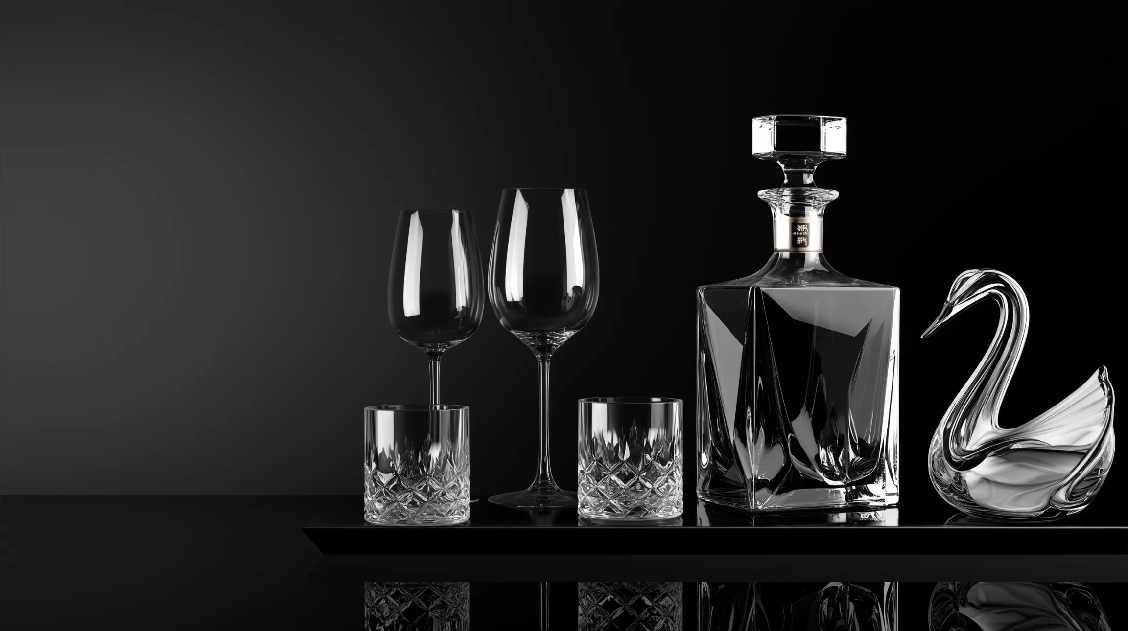 Carafes et verres raffinés pour la dégustation, sélection haut de gamme Gustave Montclair