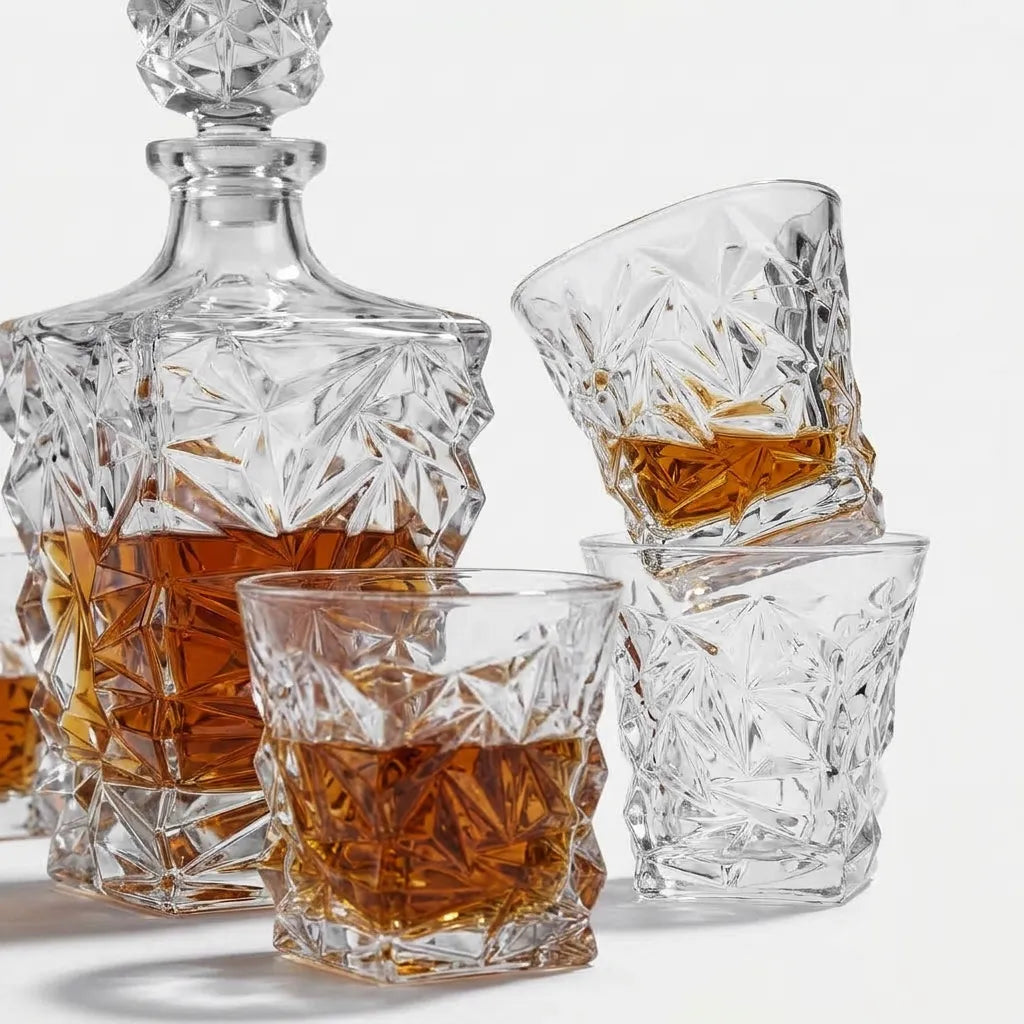 Juego de whisky de cristal – Pack Origami