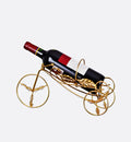 Porte bouteille Trivine en métal avec bouteille de vin, vue de face sur fond blanc
