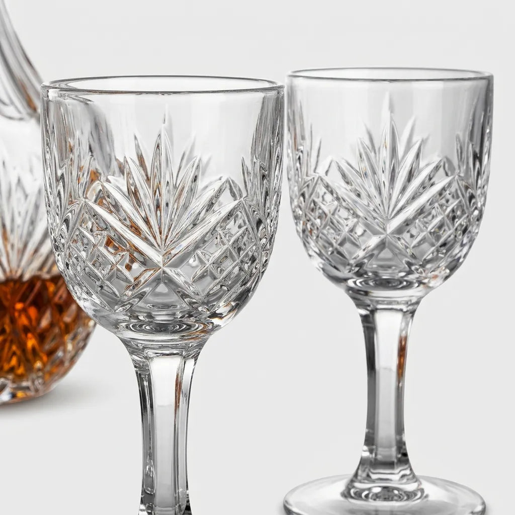 Juego de whisky de cristal – Raindrops