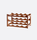 Range bouteilles Classique 3X4 en bois, vue de face sur fond blanc