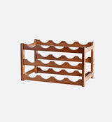 Range bouteilles Classique 3X4 en bois, vue de face sur fond blanc