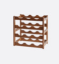 Range bouteilles Classique 4X3 en bois, vue de face sur fond blanc