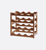 Range bouteilles Classique 4X3 en bois, vue de face sur fond blanc
