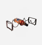 Range-bouteilles en métal noir, 4 emplacements. Modulable et empilable, idéal pour un rangement évolutif et moderne dans tout intérieur.