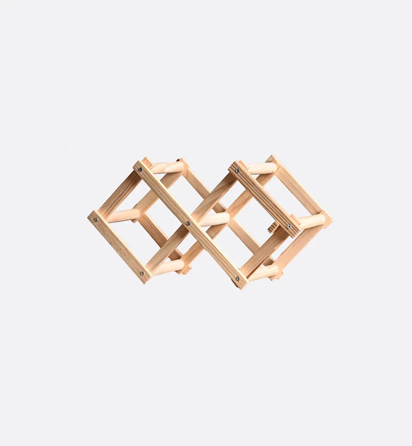 Range bouteilles 3 Brut en bois, vue de face sur fond blanc