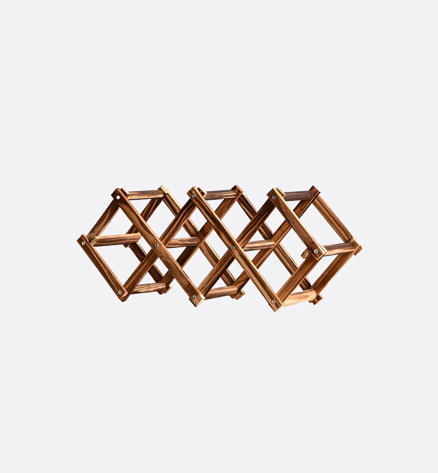 Range-bouteilles en bois carbonisé pour 5 bouteilles, dimensions 45 x 16,5 cm. Élégant, robuste et moderne, parfait pour bar ou cave.