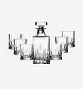 Service à whisky en cristal Classique — carafe et verres, vue de face sur fond blanc
