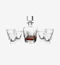 Service à whisky en cristal Classique II — carafe et verres, vue de face sur fond blanc