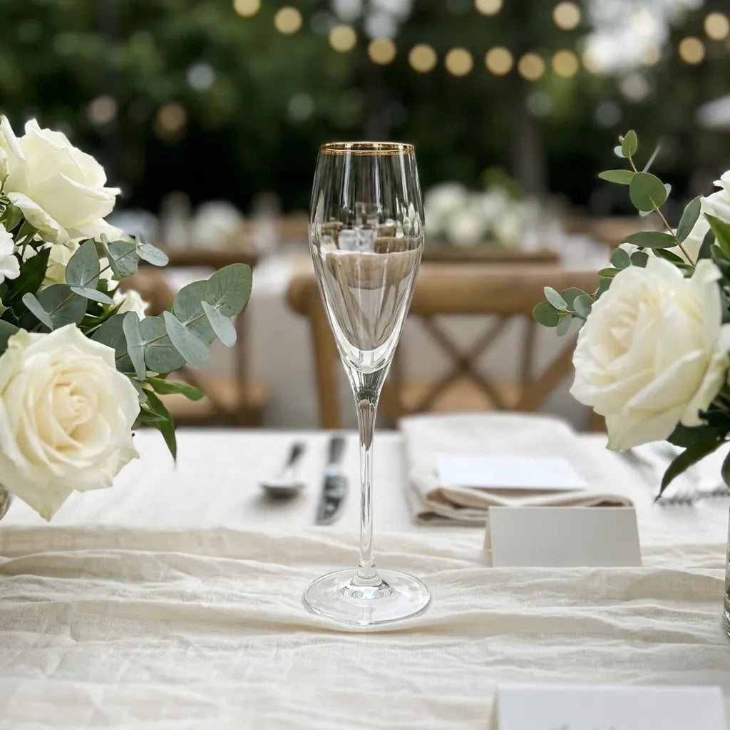 Verre à Champagne – Gold Rim II