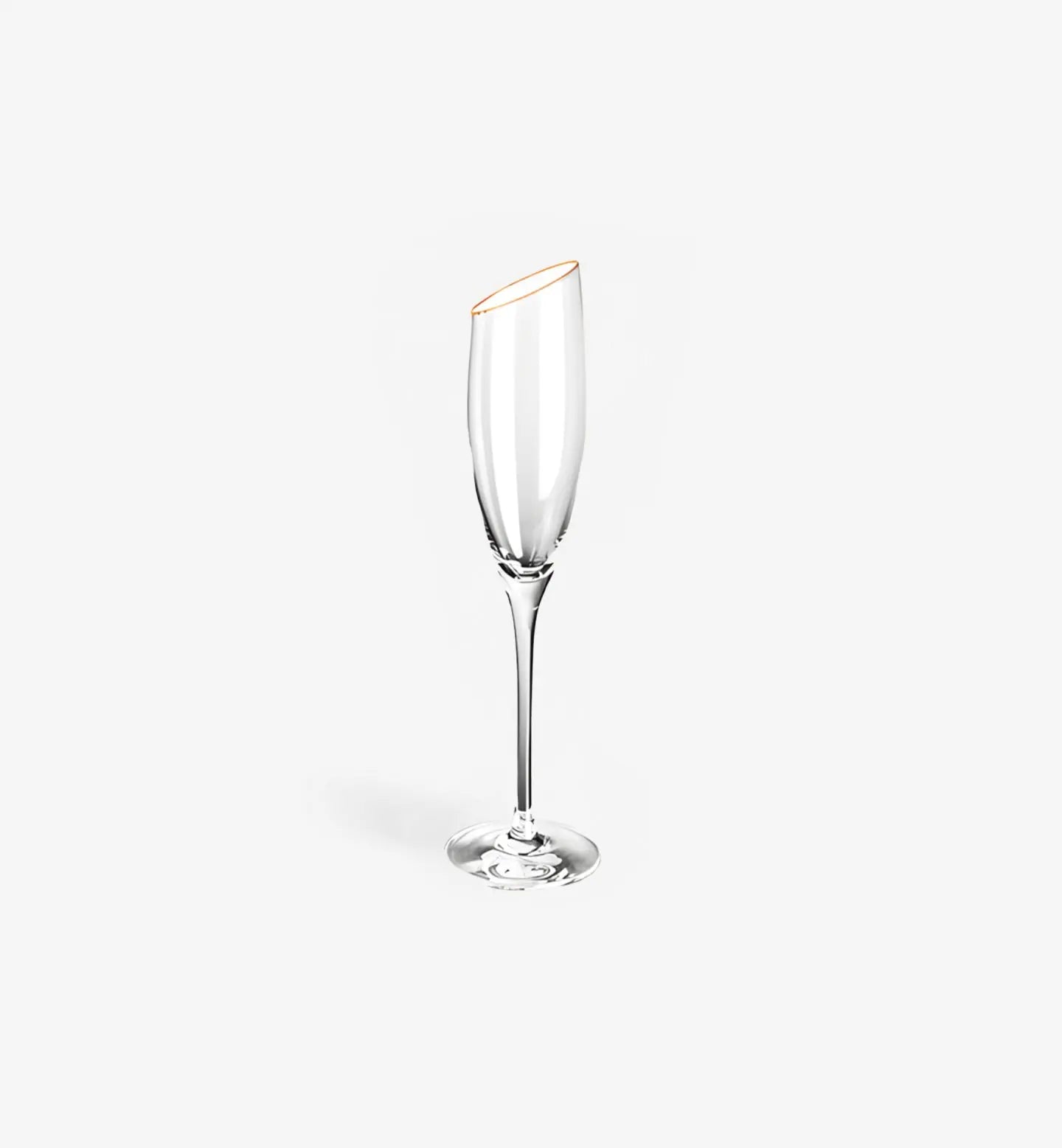 Verre à champagne 165 ml avec bord doré. Flûte chic et raffinée pour sublimer vos moments festifs avec élégance et finesse.