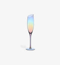Flûte à champagne Irisé 185 ml, silhouette élancée, vue de face sur fond blanc
