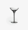 Verre à cocktail Tornade 100 ml, design contemporain, vue de face sur fond blanc