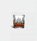Verre à whisky Dexo 300 ml, motif en relief, vue de face sur fond blanc