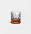 Verre à whisky Pluie 270 ml, motif en relief, vue de face sur fond blanc