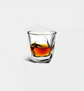 Verre à whisky Torsade 230 ml, motif en relief, vue de face sur fond blanc