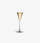 Flûte à champagne Bloom 210 ml, silhouette élancée, vue de face sur fond blanc