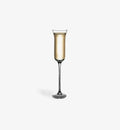 Flûte à champagne Crown 165 ml, silhouette élancée, vue de face sur fond blanc