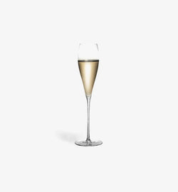 Flûte à champagne Eden 200 ml, silhouette élancée, vue de face sur fond blanc
