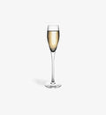 Flûte à champagne Sun 150 ml, silhouette élancée, vue de face sur fond blanc