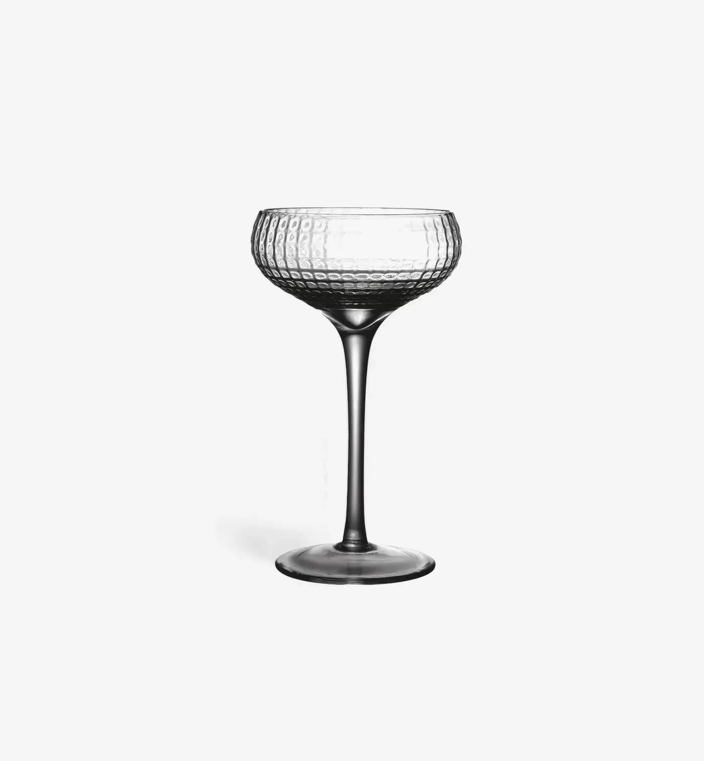 Verre à cocktail 190 ml au motif grille unique, style vitrail. Parfait pour cocktails, vins et margaritas avec éclat et élégance.