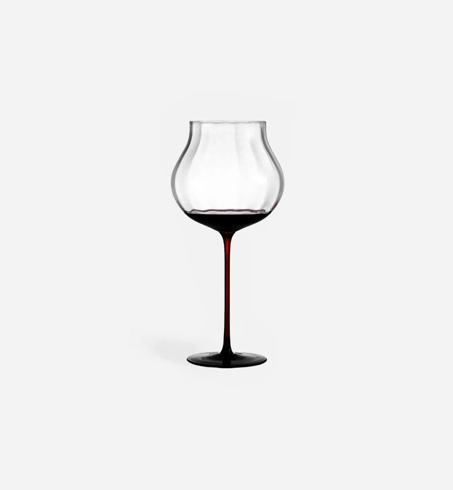 Verre à vin rouge 990 ml, tulipe très large avec motif ondulé pour une oxygénation parfaite et un design élégant. Idéal pour grands crus puissants.