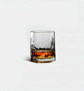 Verre à whisky Brume 280 ml, motif en relief, vue de face sur fond blanc