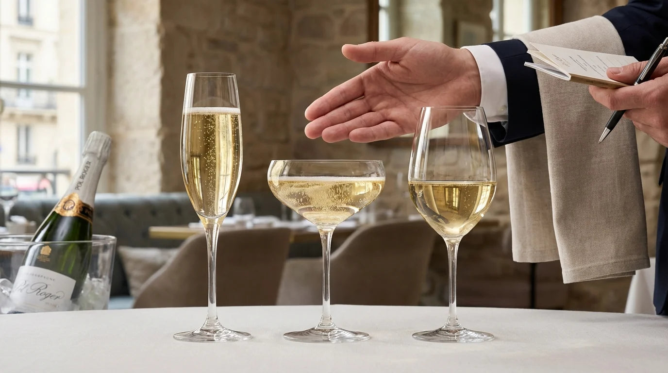 Flûtes à champagne élégantes lors d'une dégustation festive