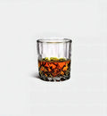 Verre à whisky Couronne 230 ml, motif en relief, vue de face sur fond blanc