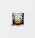 Verre à whisky Damier II 320 ml, motif en relief, vue de face sur fond blanc